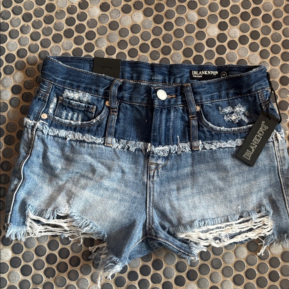 Blank NYC Blue Denim Shorts